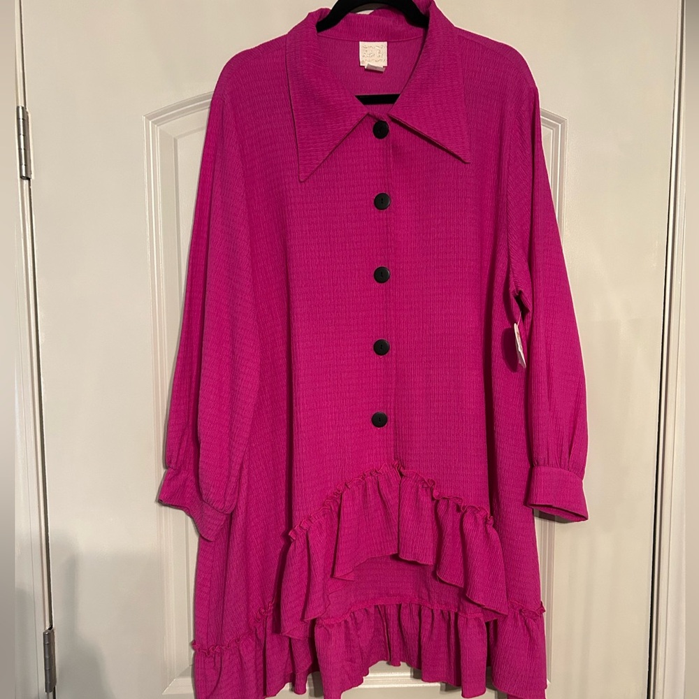 Zadie B’s Pink Tunic.  Size 2X.  New with Tags